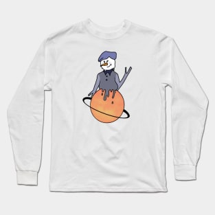 Trippy Melting Snowman Long Sleeve T-Shirt